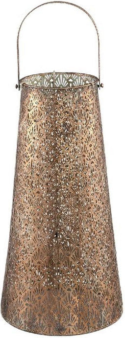 PTMD Dellis Lantaarn - H45 x Ø23 cm - Ijzer - Koper