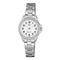 Q&Q C223J204Y - Horloge - Analoog - Vrouwen - Dames - Stalen band - Rond - Metaal - Cijfers - Zilverkleurig - Wit - Briljanten