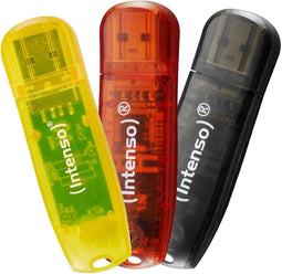 Intenso Rainbow Line - USB-stick 32GB - Lezen 28MB/s Schrijven 6,5MB/s (set van 3 stuks)