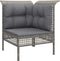 vidaXL - Tuinhoekbank - met - kussen - poly - rattan - grijs