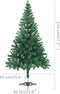 vidaXL - Kunstkerstboom - met - verlichting - en - kerstballen - 230 - takken - 120 - cm