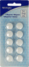 Westcott magneten - formaat 15x8mm - wit - 10 stuks - AC-E10800