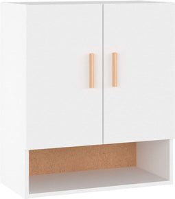 vidaXL - Wandkast - 60x31x70 - cm - bewerkt - hout - wit