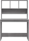 vidaXL - Bureau - met - schappen - 102x45x148 - cm - bewerkt - hout - grijs - sonoma