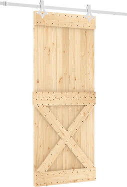 vidaXL - Schuifdeur - met - beslag - 85x210 - cm - massief - grenenhout