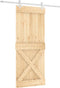 vidaXL - Schuifdeur - met - beslag - 85x210 - cm - massief - grenenhout