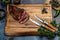 Forged Olive Steakmessenset 4-delig - Olijfhout - In Houten Giftbox
