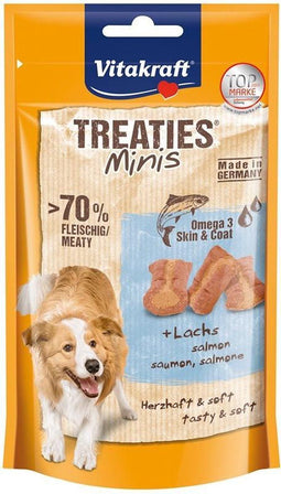 Vitakraft Treaties Minis Zalm & Omega 3 - 48 gram, hond