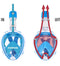 X10 Snorkelmasker - Full Face Masker - Panoramisch zicht - Blauw - L/XL