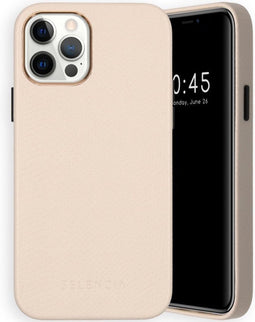 Selencia Hoesje Geschikt voor iPhone 12 Pro / 12 Hoesje - Selencia Gaia Slang Backcover - Wit