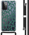 iMoshion Hoesje Geschikt voor Samsung Galaxy A72 Hoesje Met Koord - iMoshion Design Hoesje met Koord - Groen / Transparant / Panther Illustration