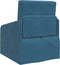 vidaXL - Vloersofa - Bed - 2-in-1 - Blauw - 65x80x83 - cm - Velvet