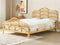 DOMEYROT - Tweepersoonsbed - Lichtbruin - 160 x 200 cm - Hout