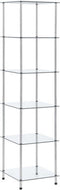 vidaXL - Kastje - 6-laags - 40x40x160 - cm - gehard - glas - transparant