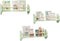 Woltu Kinder Wandboekenkast - 3 Planken - Wolkvorm - 65 x 23 x 12,7 cm - Grenen & MDF (3 stuks)