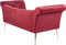 NANTILLY - Chaise longue - Rood - Fluweel