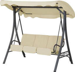 Beliani GARBO - Schommelbank - Beige - Kunststof