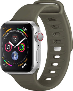 iMoshion Bandje Geschikt voor Apple Watch Bandje Series 1 / 2 / 3 / 4 / 5 / 6 / 7 / 8 / 9 / SE - 38 / 40 / 41 mm - iMoshion Siliconen band - Groen