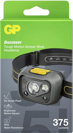 GP Discovery GPDISHLCW54BL119 LED Hoofdlamp werkt op batterijen 375 lm 26 h GPDISHLCW54BL119