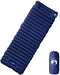 vidaXL - Kampeermatras - met - kussen - zelfopblazend - 1-persoons - marineblauw
