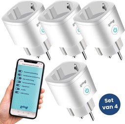 Gologi Slimme stekker - Smart plug - Tijdschakelaar & Energiemeter - Wit