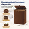 DARI. - Wasmand 3 vakken - 160L met 3 uitneembare zakken - bruin