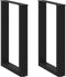 vidaXL - Eettafelpoten - 2 - st - U-vormig - 50x(72-73) - cm - staal - zwart