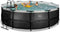 EXIT Black Leather zwembad ø450x122cm met filterpomp - zwart