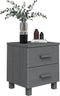 vidaXL - Nachtkastje - HAMAR - 40x35x44,5 - cm - massief - grenenhout - donkergrijs