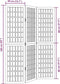 vidaXL - Kamerscherm - met - 3 - panelen - massief - paulowniahout - zwart