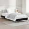 vidaXL - Bedframe - bewerkt - hout - zwart - 75x190 - cm