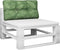 vidaXL - Palletkussen - bladpatroon - 80x40x12 - cm - stof