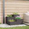 vidaXL - Tuinbak - 80x80x60 - cm - Zwart - Staal