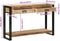 vidaXL - Console - Tafel - 120x33x75 - cm - Massief - Ruw - Mangohout