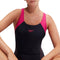 Speedo Hyperboom Splice Racerback - Sportbadpak - EnduraFlex stof - Marine/Roze - Maat 38