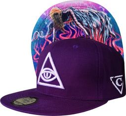 Capiche® Snapback Pet Heren – Levitatie – Paars – Verstelbaar met Druksluiting – Sportcap – Baseball Cap – Mannen Cap – Illuminati Oog Pet