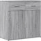 vidaXL - Dressoir - 79x38x80 - cm - bewerkt - hout - grijs - sonoma