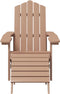vidaXL - Tuinstoel - Adirondack - met - voetenbank - HDPE - bruin