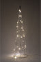 Anna's Collection LED kegel kerstboom lamp - zilver - 30 leds - 60 - metaal - timer