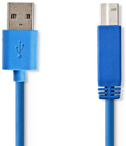 Nedis CCGP61100BU30 - USB A naar USB B kabel - 300 cm - Blauw