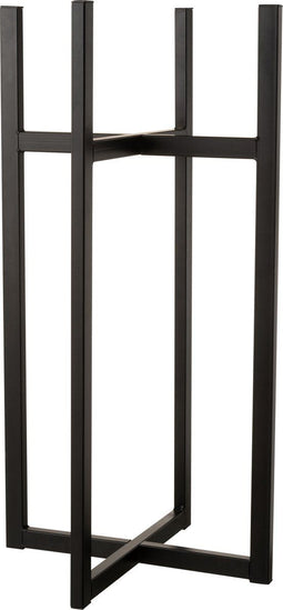 J-Line voet voor bloempot/mand - metaal - zwart - medium - 83 cm hoog