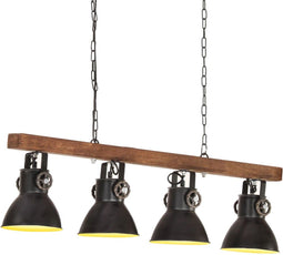 vidaXL Plafondlamp industrieel E27 mangohout zwart