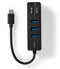 Nedis CCGB64250BK01 - USB-C Hub - 3x USB 3.2 Gen 1 - Aluminium