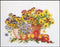 Thea Gouverneur - Borduurpakket met telpatroon - 2083 - Voorgesorteerde DMC Garens - Viooltjes - Linnen - 40 cm x 50 cm - DIY Kit
