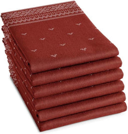 DDDDD Fjord Theedoek (6 Stuks) - 60x65 cm - Red