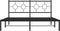 vidaXL - Bedframe - met - hoofdbord - metaal - zwart - 150x200 - cm
