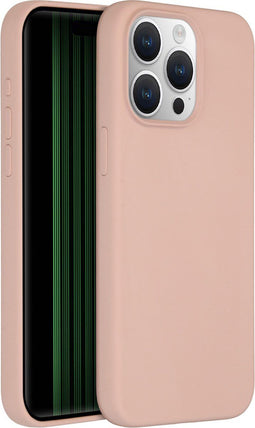 Accezz Liquid Silicone Backcover - iPhone 15 Pro Max - Schokabsorberend - Roze