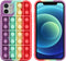 iMoshion Hoesje Geschikt voor iPhone 11 Hoesje Siliconen - iMoshion Pop It Fidget Toy - Pop It hoesje - Rainbow