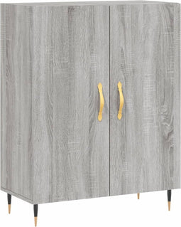 vidaXL - Dressoir - 69,5x34x90 - cm - bewerkt - hout - grijs - sonoma - eikenkleurig