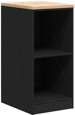 vidaXL - Garagekast - 40x51x85 - cm - massief - grenenhout - zwart